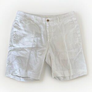 Ralph Lauren Purple Label Shorts Mens 32 Linen 100% White 7.5 Inseam Old Money